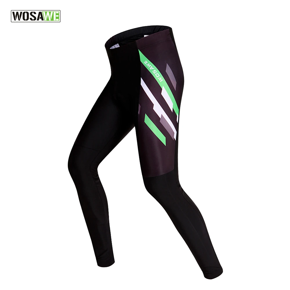 WOSAWE Men Women Pro Breathable Long Cycling Pants with Gel Pad Road