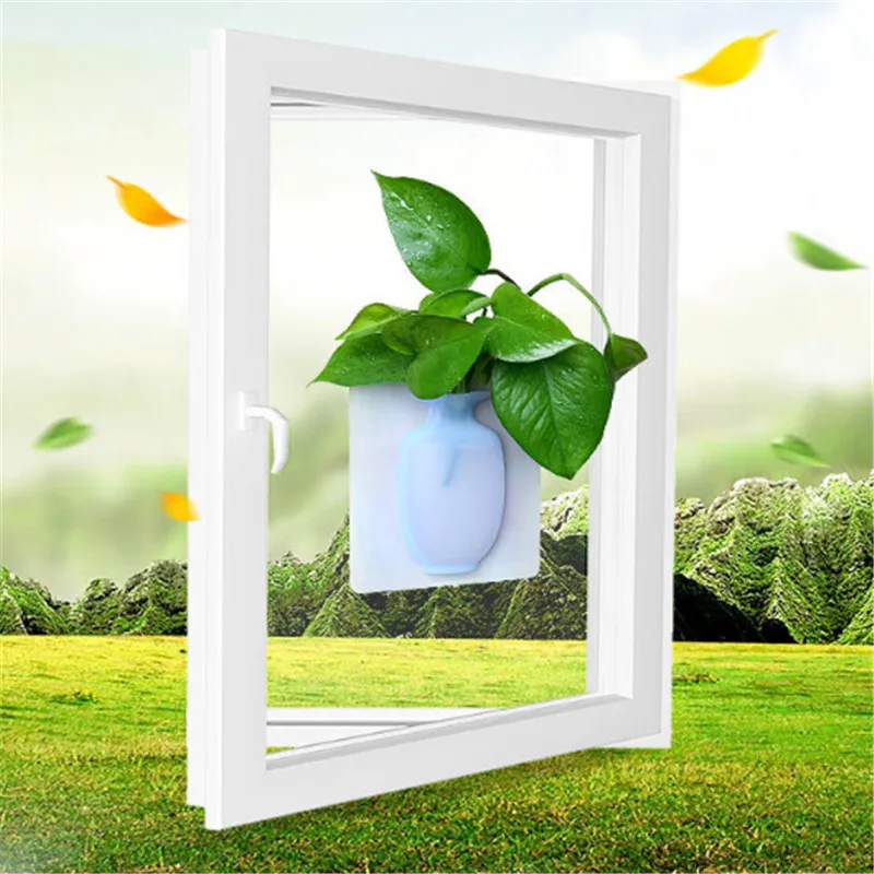 

1PC Magic Soft Silicone Leaves Bottle Sticker Glass Vase Body for Flower Pots Vaso Decor wall sticker home decoration accessorie