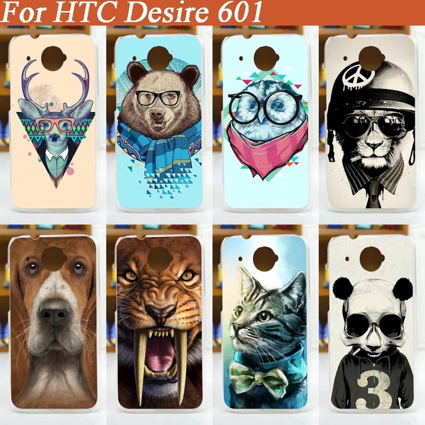 

Colorful Pattern Colorful Animal Case Cover Painted Case For HTC Desire 601 Phone Case Cover Shell