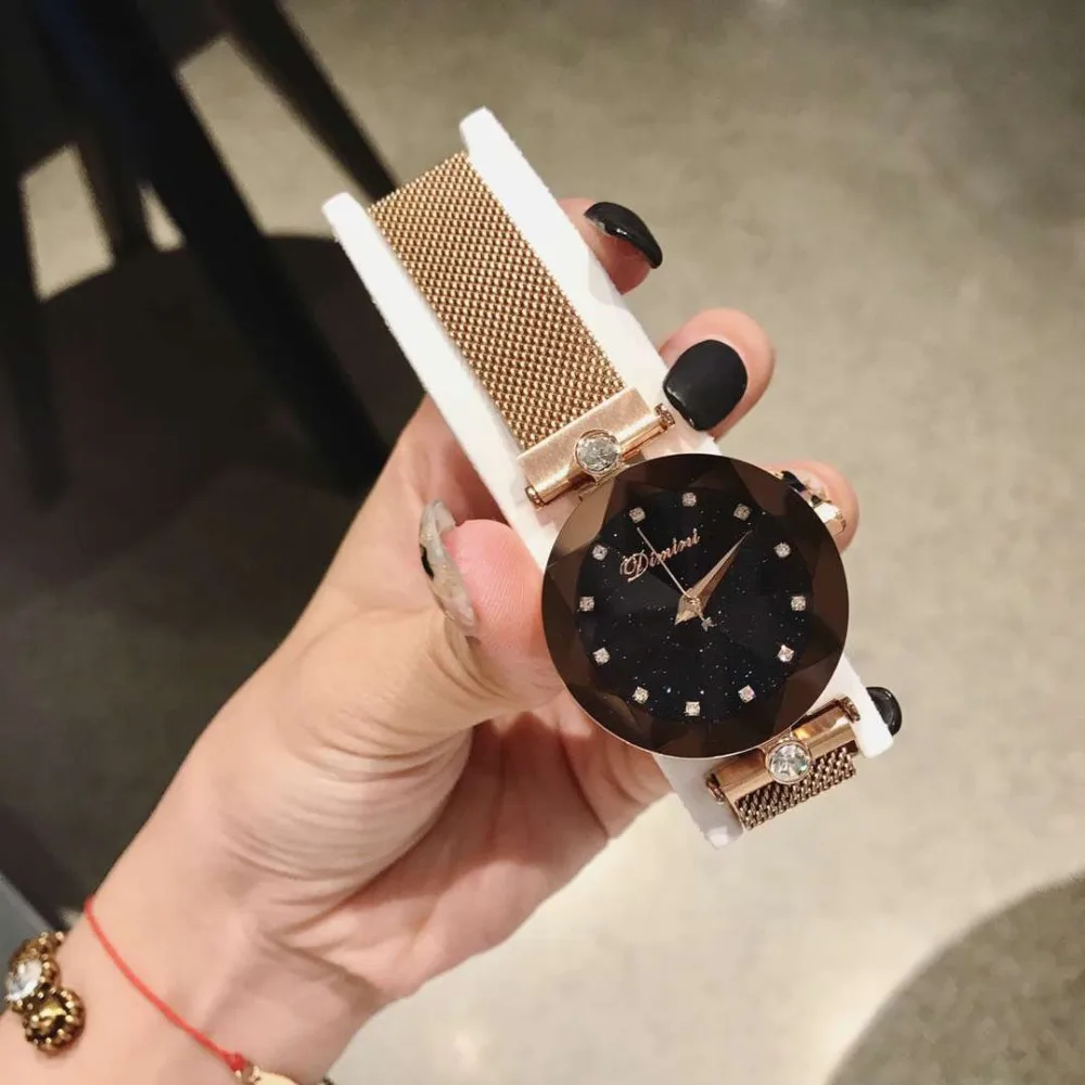 Новая Мода многогранный для женщин Star часы со стразами кварцевые ультра тонкий Миланского часы Полный сталь браслет наручные Montre 3Bar