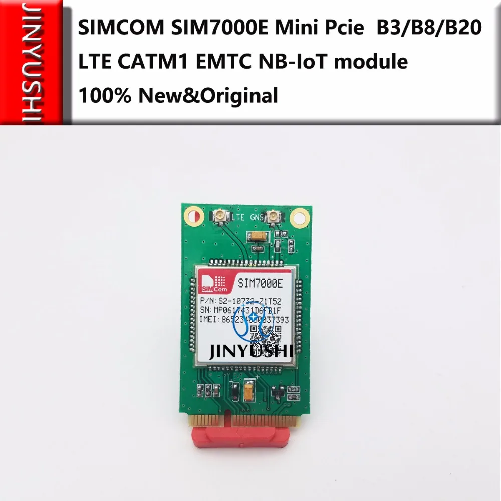 Модуль JINYUSHI для SIMCOM SIM7000E Mini Pcie B3/B8/B20 LTE CATM1 EMTC NB-IoT совместимый с SIM900 и SIM800F |