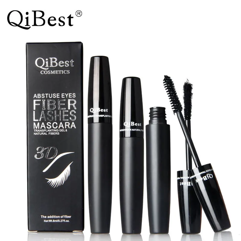 

Qibest 3D Fiber Mascara Black Tube Thick Mascara Eye Care Beauty Makeup Maquiagem Profissional Completa
