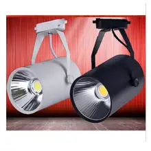 10 шт./лот 30 Вт удара трек светодиодные лампочки 85-265 Вольт стены СИД Регулируемые светильники белый корпус черный основа