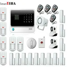 Smart Home wifi ip-камера, система безопасности для беспроводной GSM wifi GPRS Alarma Casa, датчик движения, дымовая сигнализация, наборы