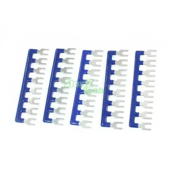 

5PCS 8bit short circuiter and Insulated Terminal Strip circuit chip wiring connecting bar tb2508 blue