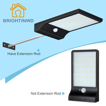 

Newest Solar Power Street Light 450LM 36 LED PIR Motion Sensor Lamps Outdoor Street Waterproof Wall Lights Garden Security Lamp