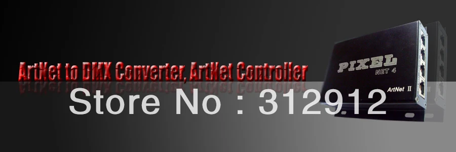 ArtNet to DMX Converter;1 x Ethernet input 4 x DMX output;2048DMX channelscompatible with Madrix AND Arkros software