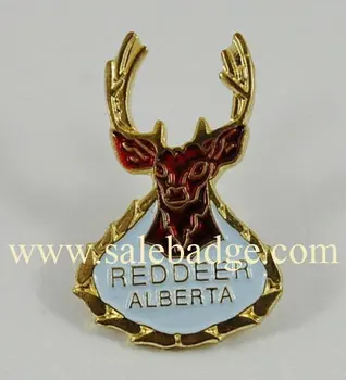 

custom Fashion deer badges enamel sport metal logo