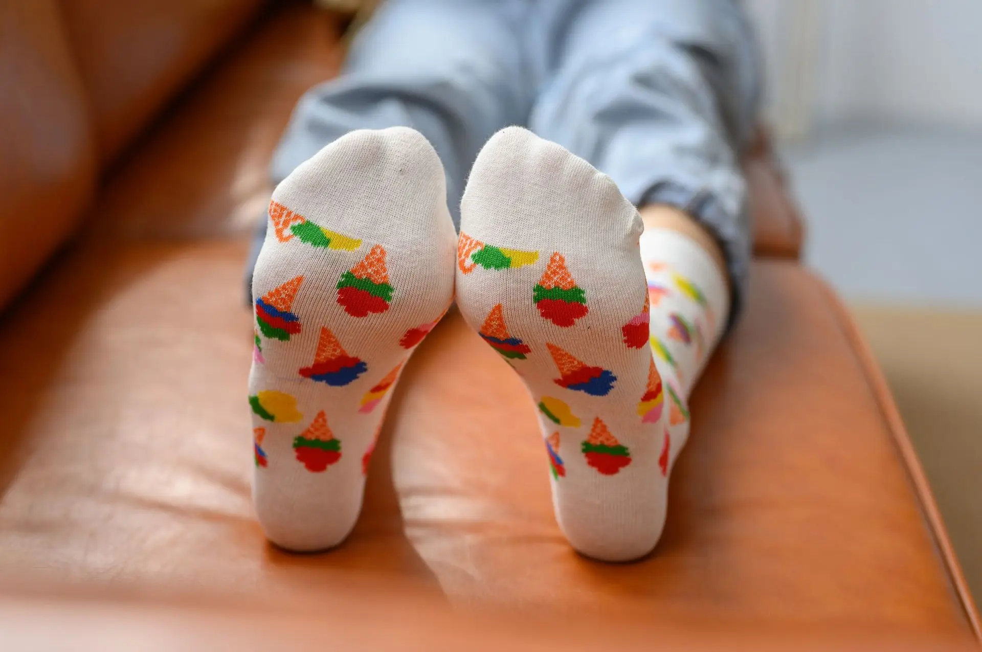 PEONFLY/женские хлопковые носки с рисунком медведя и мороженого; женские короткие милые Носки с рисунком; Kawaii; модные носки с принтом животных;