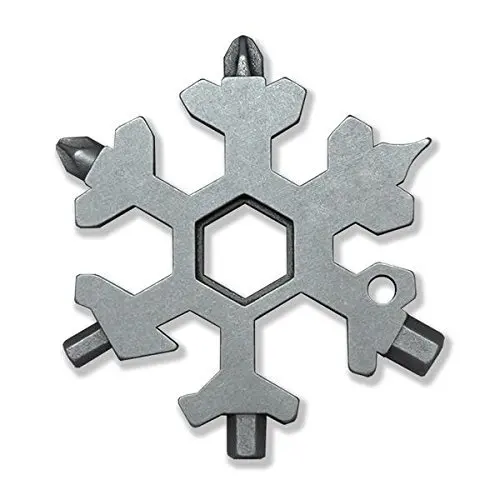 Snowflake Wrench EDC Multifunction Gadget Hexagon Octagon Compact and portable outdoor Snowflake tool card Bicycle repair