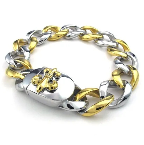 Silver Gold Stainless Steel Bracelet Men Jewelry Fashion Designer Silver Gold Stainless Steel Bracelet Men Jewelry Fashion Designer For S Bracelets Charm
