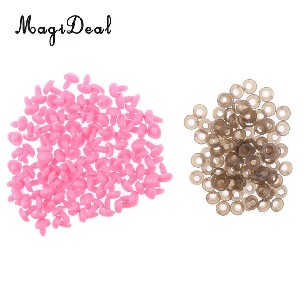 100Pcs/Pack 13x15mm Safety Noses for Soft Plush Animal Toys DIY Making Supplies Children Kids Girls Toys 4Colors