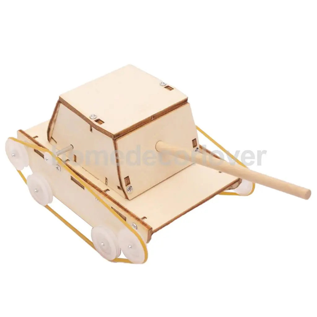  Wood Physics Science Educational Kids Children Car Tank Toy Developmental Model Kit for Early Study Interests Raises