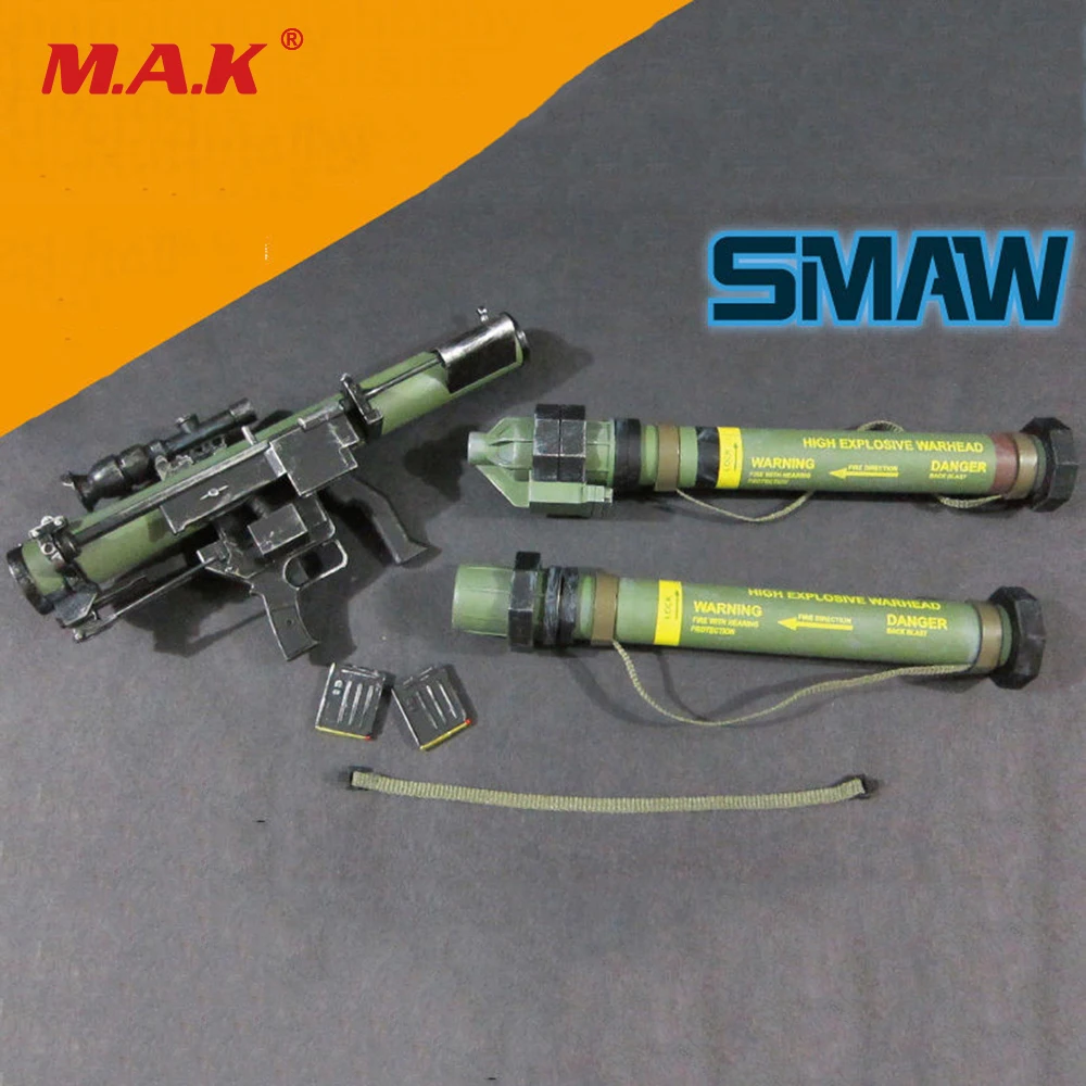 

1/6 Weapon Gun Model Green SMAW MK153 Rocket Launcher For 12" Action Figures Accessory