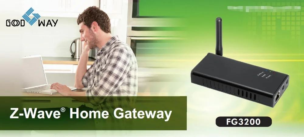 

Z-wave gateway dongle built-in with internal antenna Monitor and control your home remotely by phone or PC