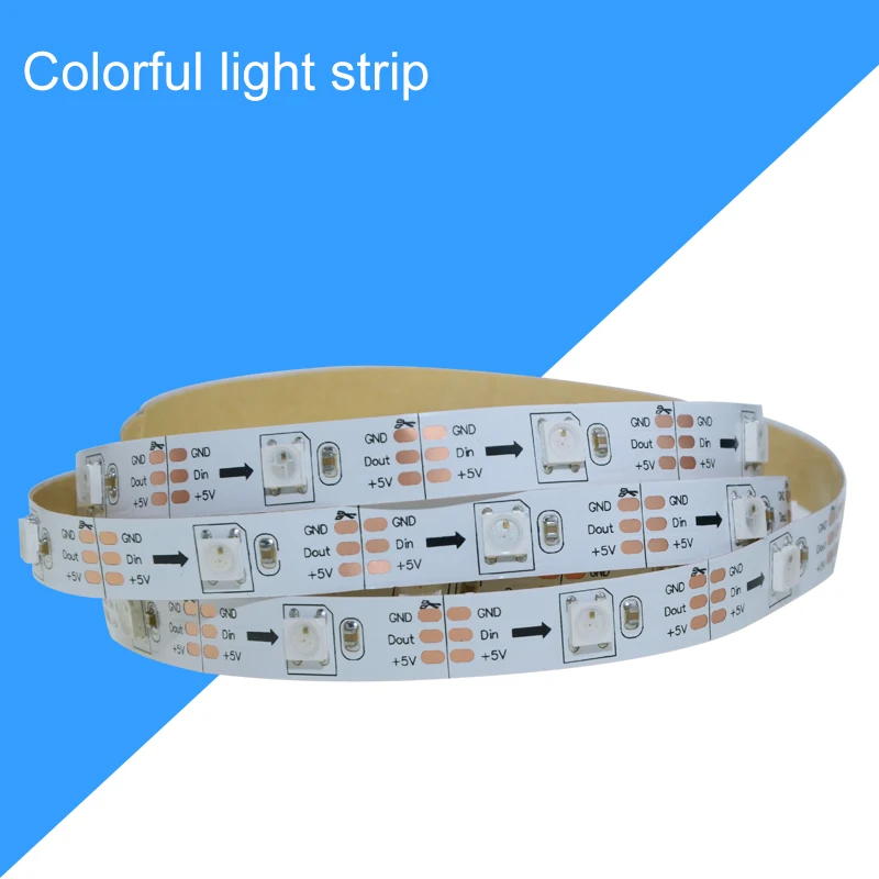 Eeetoo светодиодная лента 5050 RGB rлента для пк авто гибкий неон ws2812b диодная