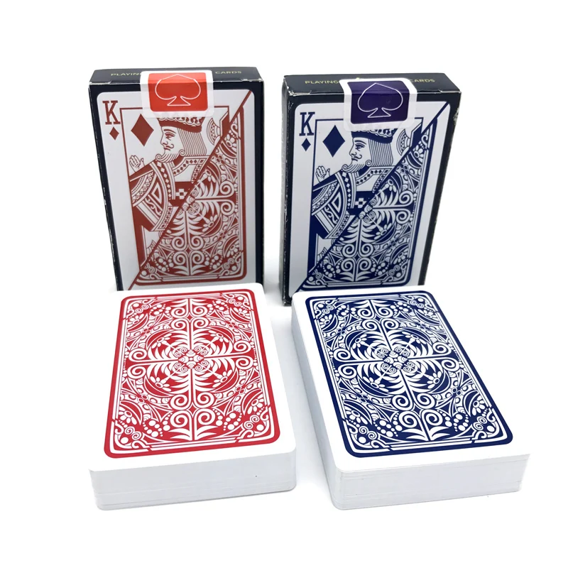 

Hot 2 Sets/Lot Baccarat Texas Hold'em Plastic Playing Cards Waterproof Poker Cards Poker Club Board Game Entertainment 58mm*88mm
