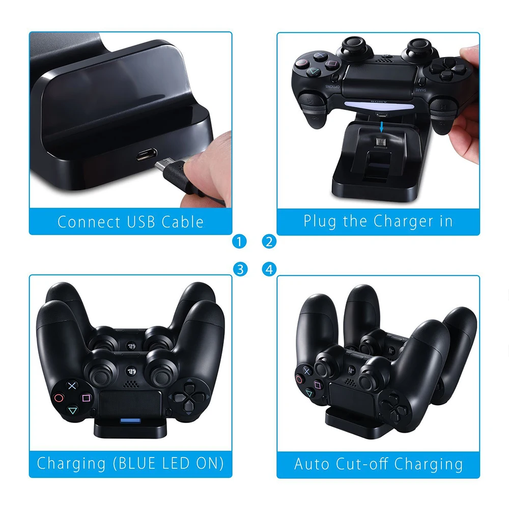 Чехол для контроллера Yoteen 13 в 1 для PS4, силиконовый, не скользящий, в горошек, джойстик, крышка, светильник, наклейка и Dualshock 4, зарядная док-станция