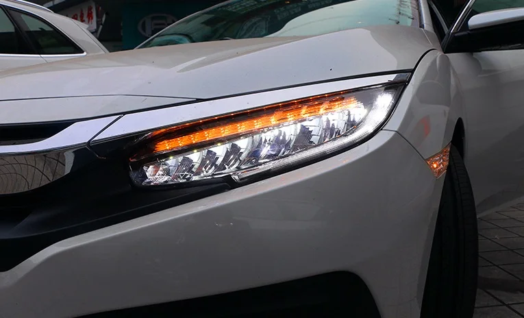 DK MOTION для Honda Civic sedan фары- для нового Civic светодиодный налобный фонарь