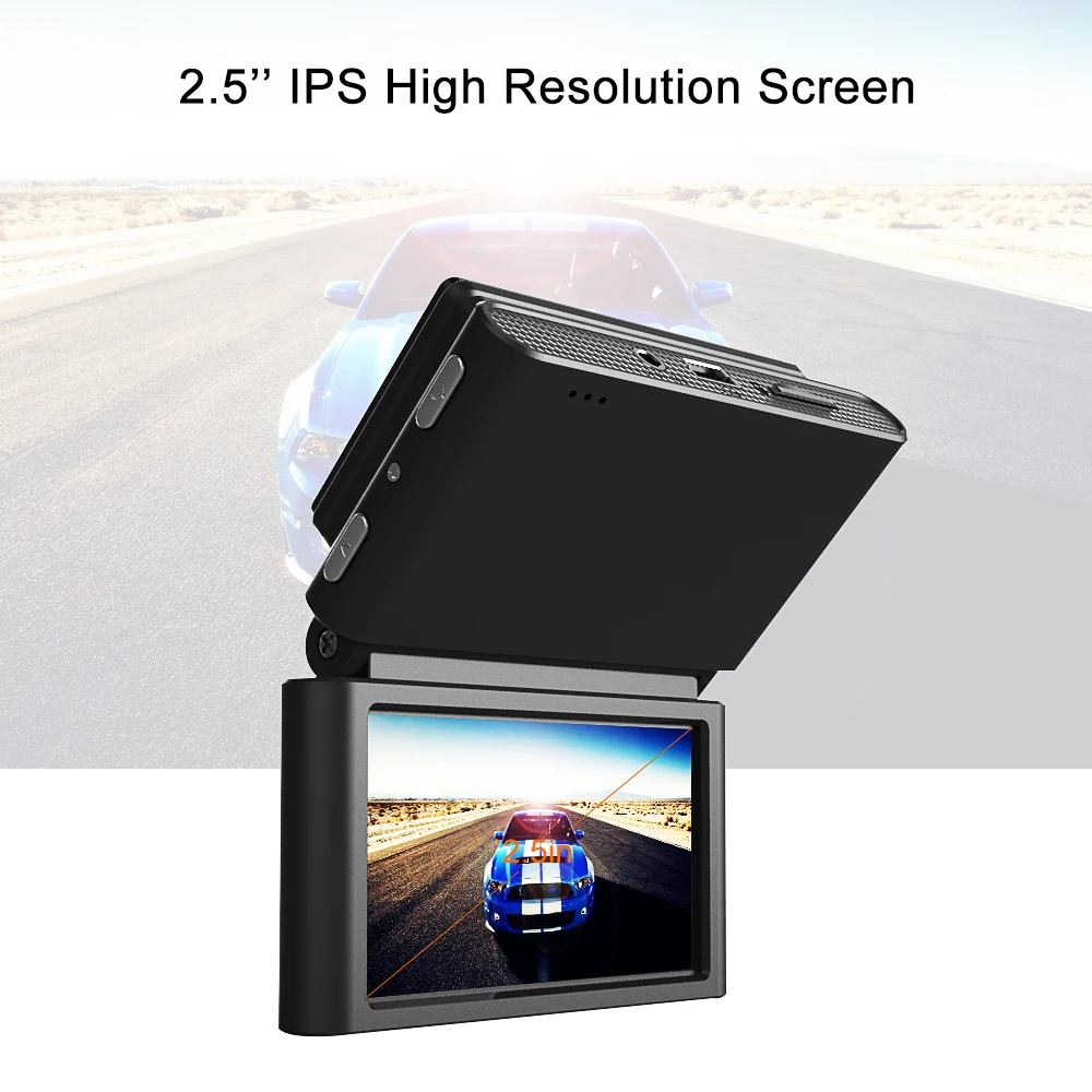 Dash Cam 2," Автомобильный видеорегистратор Камера с WiFi, FHD1080P широкоугольный объектив, встроенный g-сенсор WDR циклическая запись регистратора
