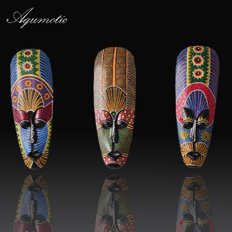 Aqumotic 3D Wall Decoration Point Mask Room Art Hand Drawn Mural Exaggeration Bar Colored Black Decor Human Face