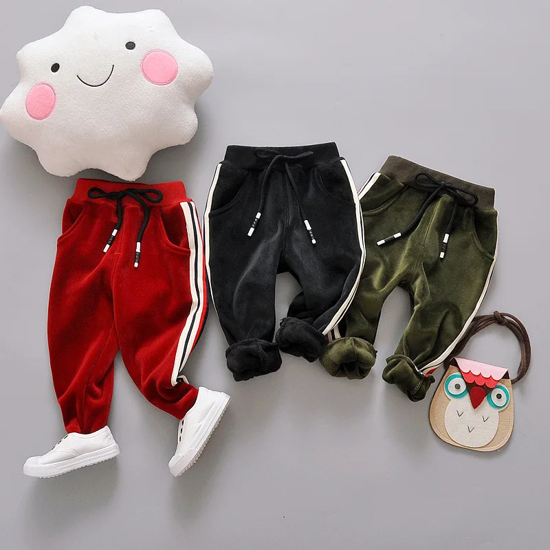 Boys Pants Long Trousers For Boys Thick Warm Winter Spring Jeans Baby Boys Pants Winter Jeans Boy thickening plus velvet pants