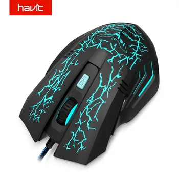 

HAVIT Wired Gaming Mouse USB 2400 DPI 7 LED Backlight Ergonomic Computer Mouse Gamer For PC Laptop Desktop HV-MS672