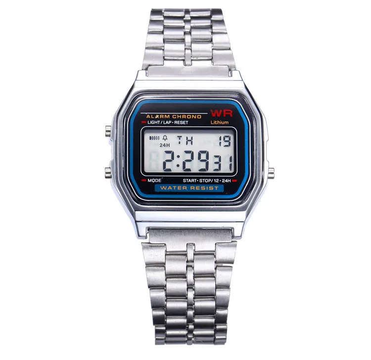 Luxury Brand Men Digital Watches 2019 Fashion Casual Stainless Steel Electronic Watch Male Waterproof Auto Date Watch Relogio