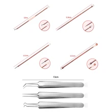 7 шт./компл. из розового золота и черных точек съемников Cravos жидкость для снятия пинцет Уход за кожей лица инструмент для удаления прыщей черных точек пятен комедонов жидкость для снятия Комплект