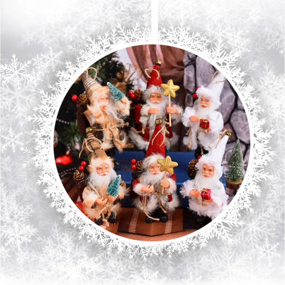 Christmas Decorations navidad For Home Standing Posture Flannel Santa Claus Doll Scene Pendant new year goods Decoration Gifts  (4)