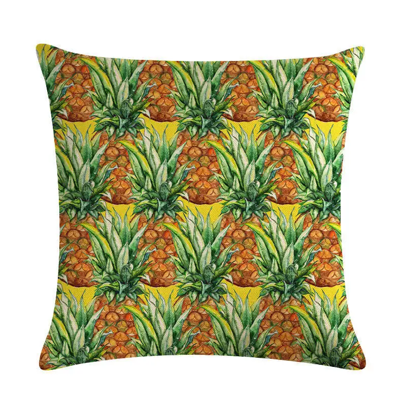 Мультяшная декоративная подушка для дивана с ананасом, наволочка, льняная наволочка 45*45, декоративная наволочка для дома 40606 - Цвет: 2DT-40606-020