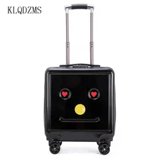 KLQDZMS 18 дюймов мультфильм Дорожный чемодан детей Дорожный чемодан на колесиках милый чемодан на колесиках колесный