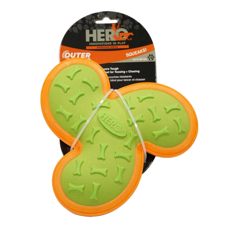 CAITEC Dog Toys Squeaky Propeller Durable Fit for Outdoor Throwing Suitable for Medium to Large Dogs
