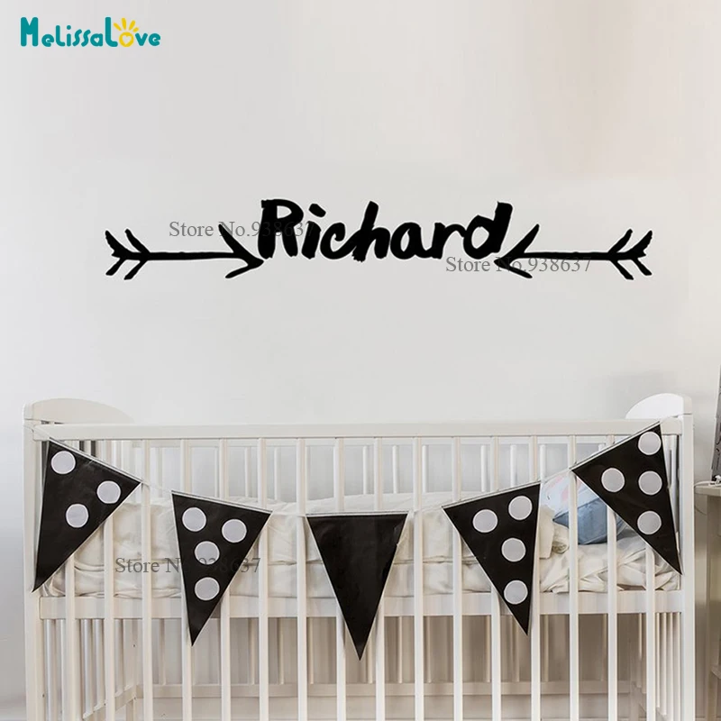 PERSONALIZED NAME ARROW Child Vinyl Wall Decal Sticker Decor Lettering Nursery