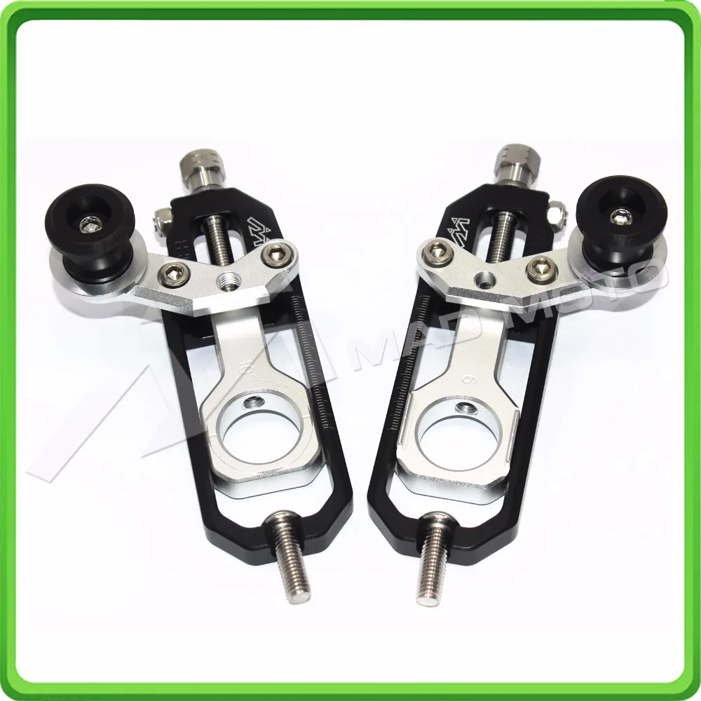 Motorcyclr Chain Tensioner Adjuster with spool fit for Honda CBR1000RR 2004 2005 2006 2007 CBR 1000 RR CBR1000 RR Black&Silver (1)