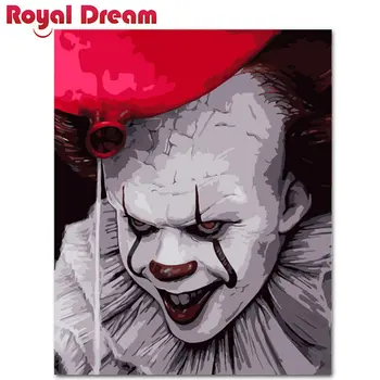 

Horror clown Abstract Painting Diy Digital Painting By Numbers Modern Wall Art Picture For Home Wall Artwork