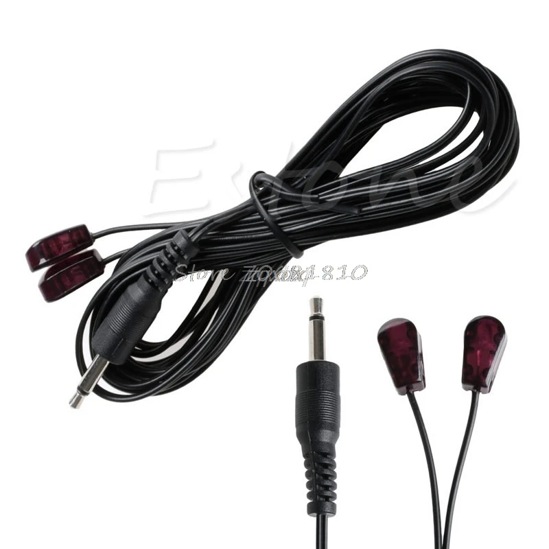 3M Dual IR Infrared Emitter Extension Cable & 3.5mm Plug Remote Control
