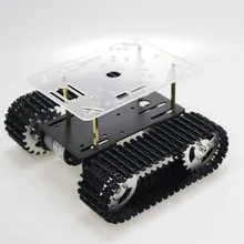 Robô inteligente tanque chassis rastreou a plataforma do carro com 33gb-520 motor para arduino diy robô brinquedo parte mini t101 nova chegada 2018