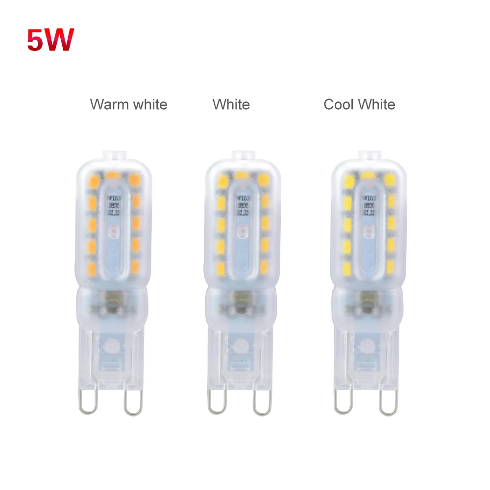 1 шт. G9 Светодиодная лампа 3 Вт 5 2835 SMD 120 В с регулируемой яркостью лампочка