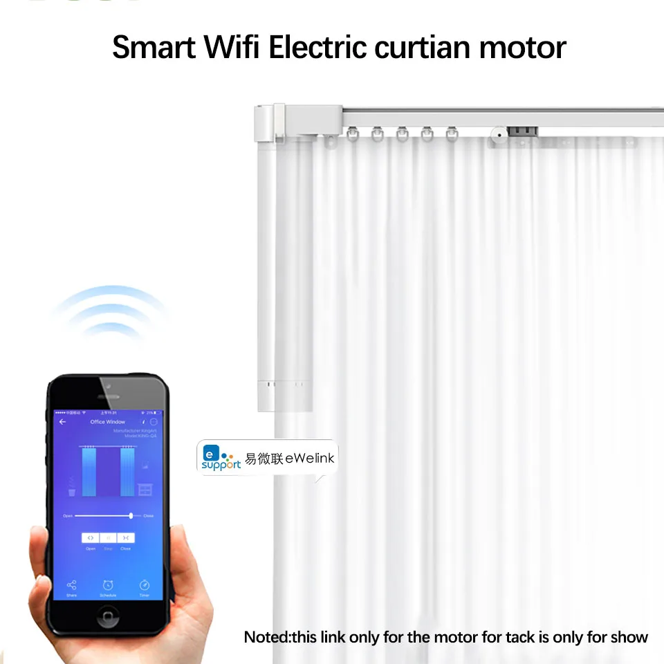 Wifi умный электрический занавес мотор+ Dooya 433 МГц DC2700 пульт дистанционного управления работает с Amazon Alexa Google Home Ewelink приложение