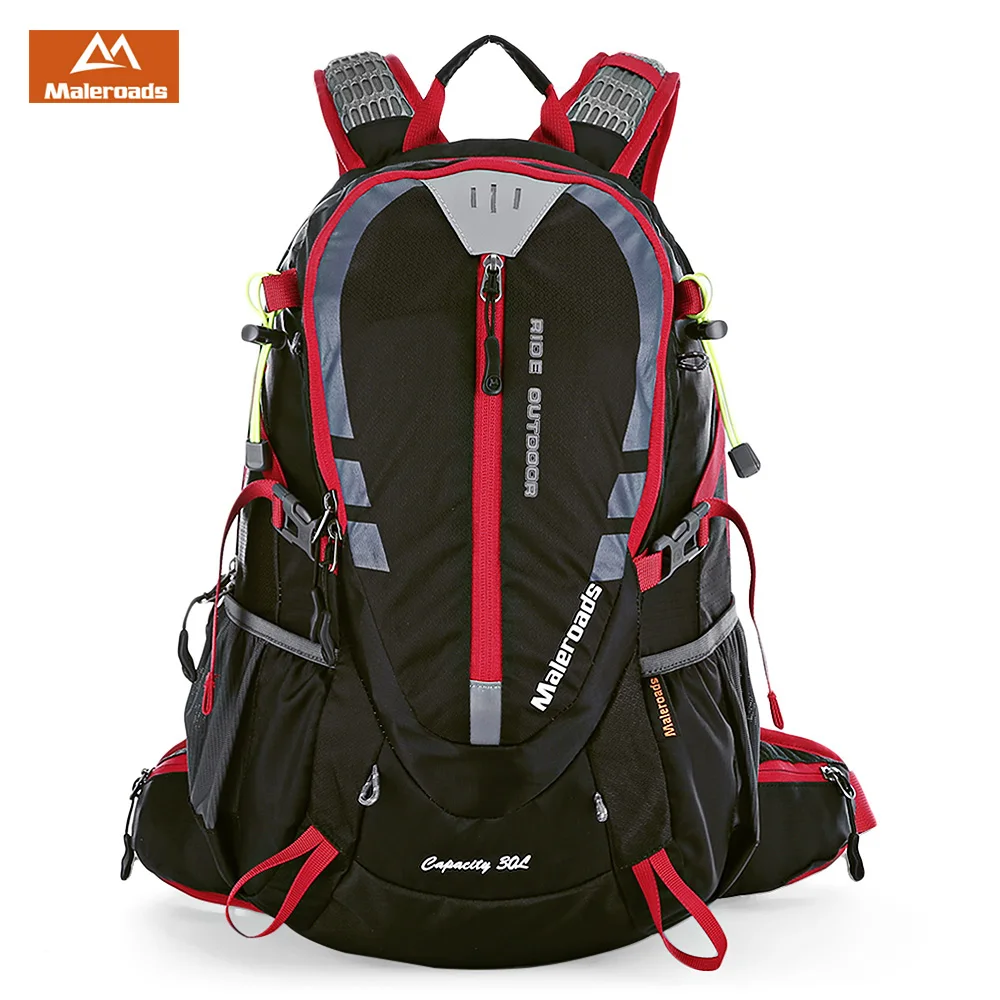 

Maleroads 30L Outdoor Sports Hiking Backpack Camping Water Resistant Nylon Travel Luggage Bike Rucksack Bag Riding Packsack