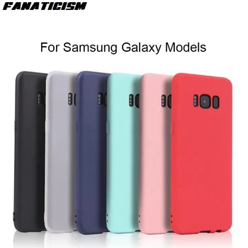 

100pcs Colorful Soft TPU Silicone Matte Phone Cover For Samsung S7 edge S8 S9 S10 plus S10e Note8 9 M10 M20 J4 J6 J8 Case