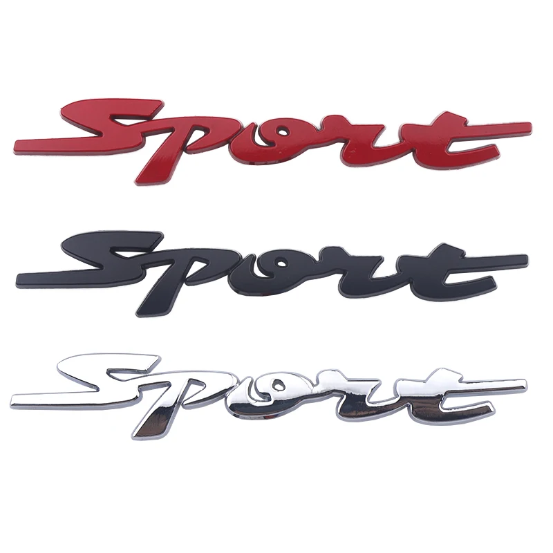 

3D Metal Chrome Logo Car Sticker SPORT Emblem Badge Door Decal Auto Accessories for Toyota Highlander BMW HONDA Car Styling