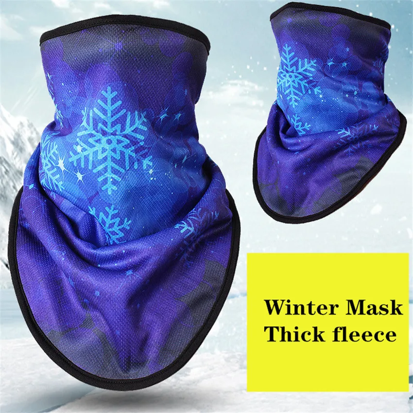 Winter Fleece Ski Scarf Cycling Snowboard Equipment Bandana Headwear 3D Mask Neck Triangle Bicycle Thicken Warm Women Men Bibs