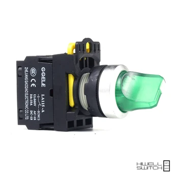 

5 PCS Push button switch Selector switch Short handle 2-Position LED Latching IP65 1NO 1NC 1NO+1NC 2NO 2NC LA115-A2-11XD-R31