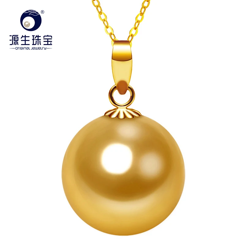 

[YS] Pearl Pendant Jewelry 9-10mm Golden South Sea Pearl Pendant