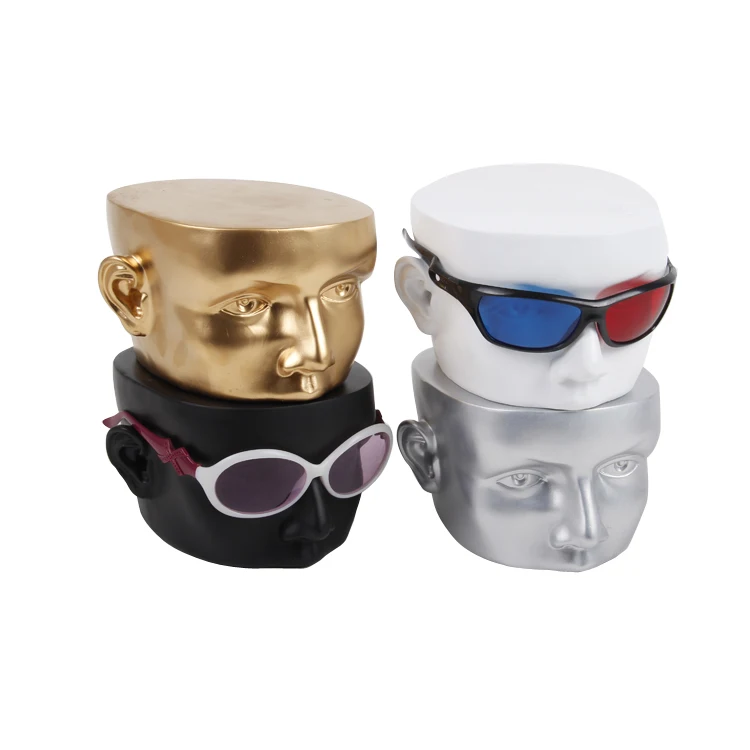 TONVIC черный/белый/золото/серебро Смола манекен головы солнцезащитных очков очки Дисплей подставка держатель модель новое поступление