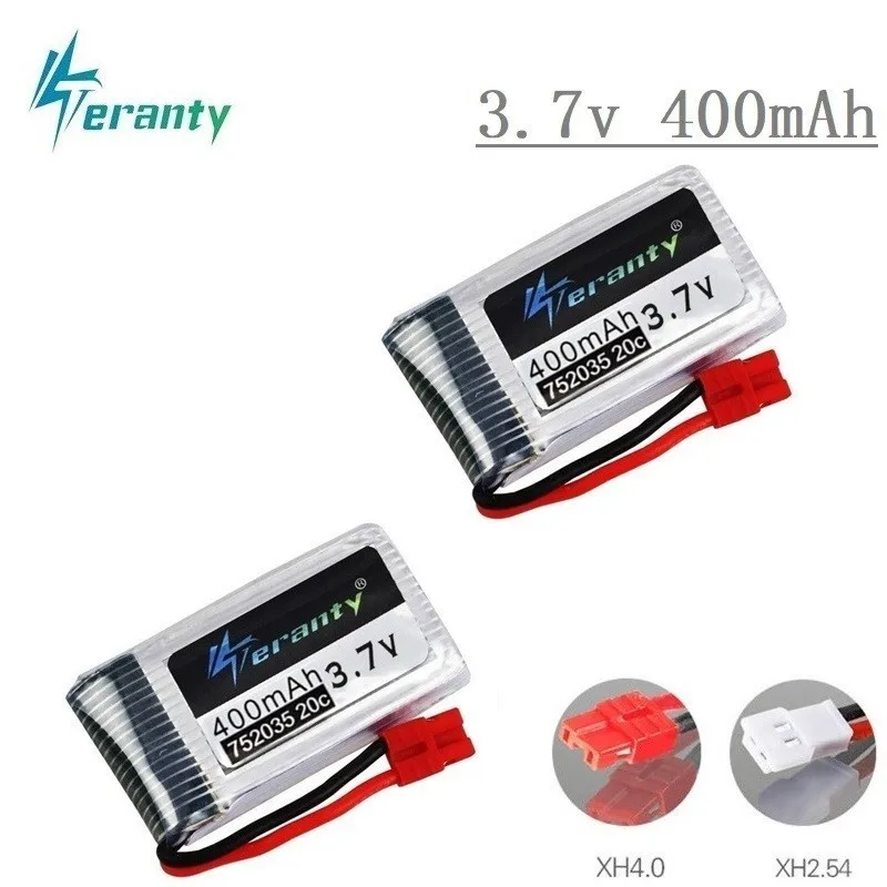 3,7 V 400mah литий-полимерный Батарея для SYMA X15 X5A-1 X15C X15W H31 X4 H107 KY101 E33C E33 U816A V252 H6C запасные части для радиоуправляемого квадрокоптера Запчасти 2 шт