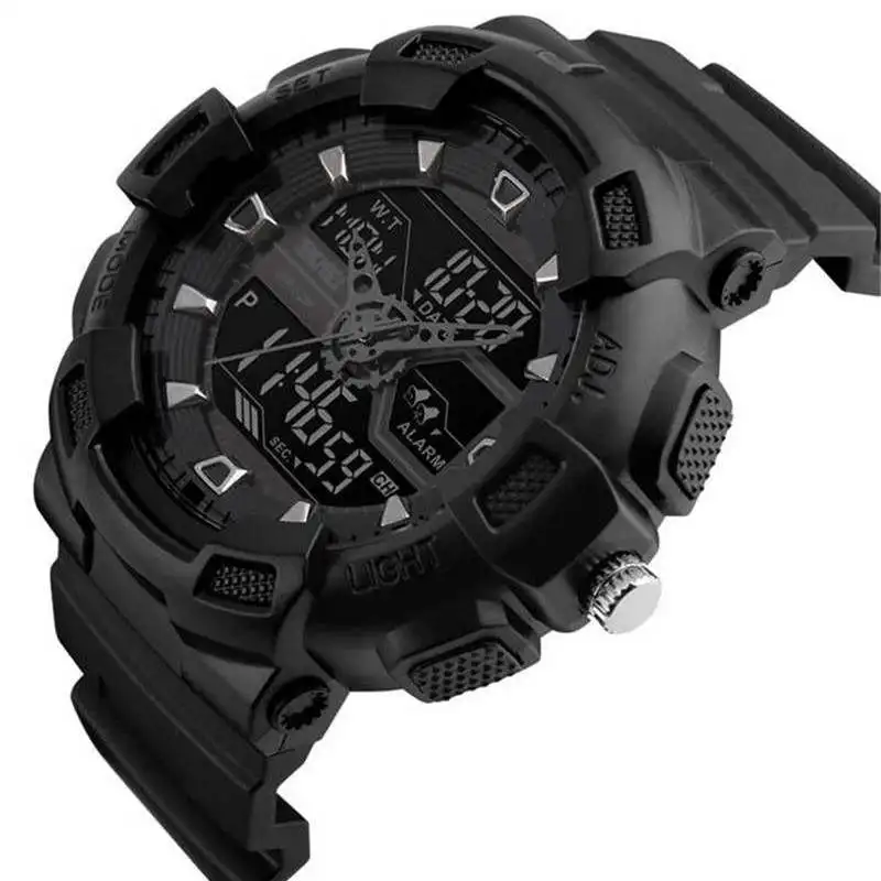 

Swim Men Watch Sports Waterproof Male Watches Quartz Electronic Dual Display Function Outdoor Military Clock Shock Resistant G