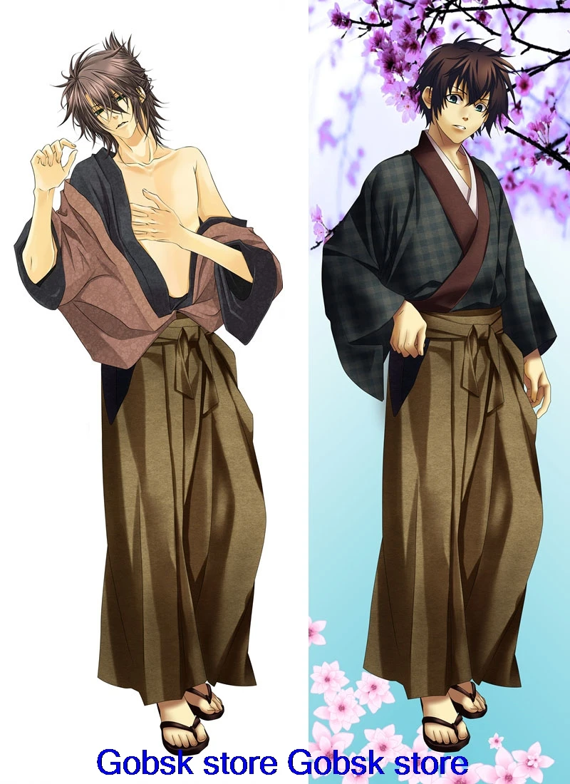 Аниме Hakuouki Hijikata Toshizo& Okita Souji& Saitou Hajime& Kazama Chikage Подушка «Dakimakura» чехол обнимающая наволочка